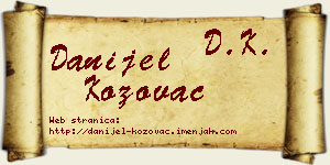 Danijel Kožovac vizit kartica
